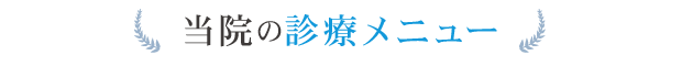 当院の診療メニュー